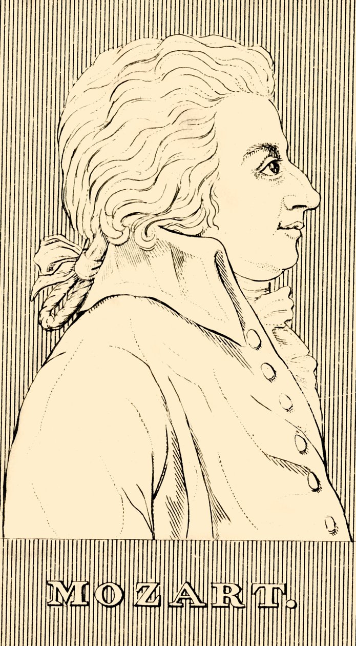 莫扎特（1756-1791），1830年。 作者 不明