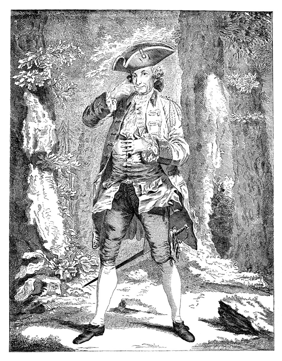 伍德沃德先生（Mercutio），1753年 作者 不明