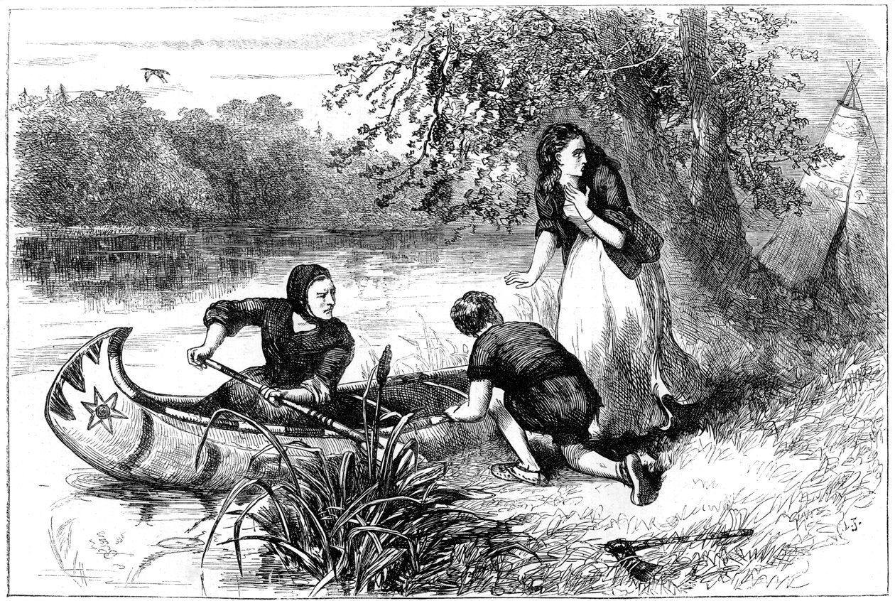 邓斯坦夫人逃离Merrimac，17世纪后期c1880 作者 不明