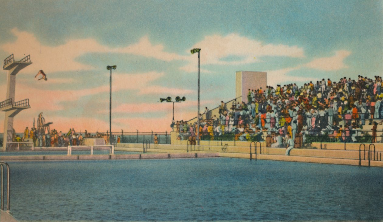 市政游泳池，Barranquilla，c1940年代 作者 不明