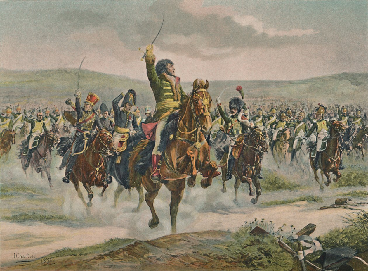 穆拉特于1806年10月14日领导耶拿骑兵部队，1896年 作者 不明