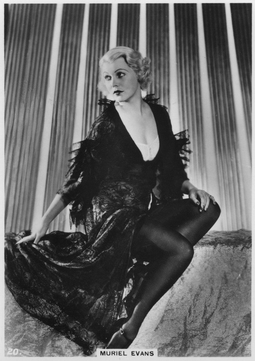 穆里尔·埃文斯（Muriel Evans），美国电影女演员，c1938年 作者 不明