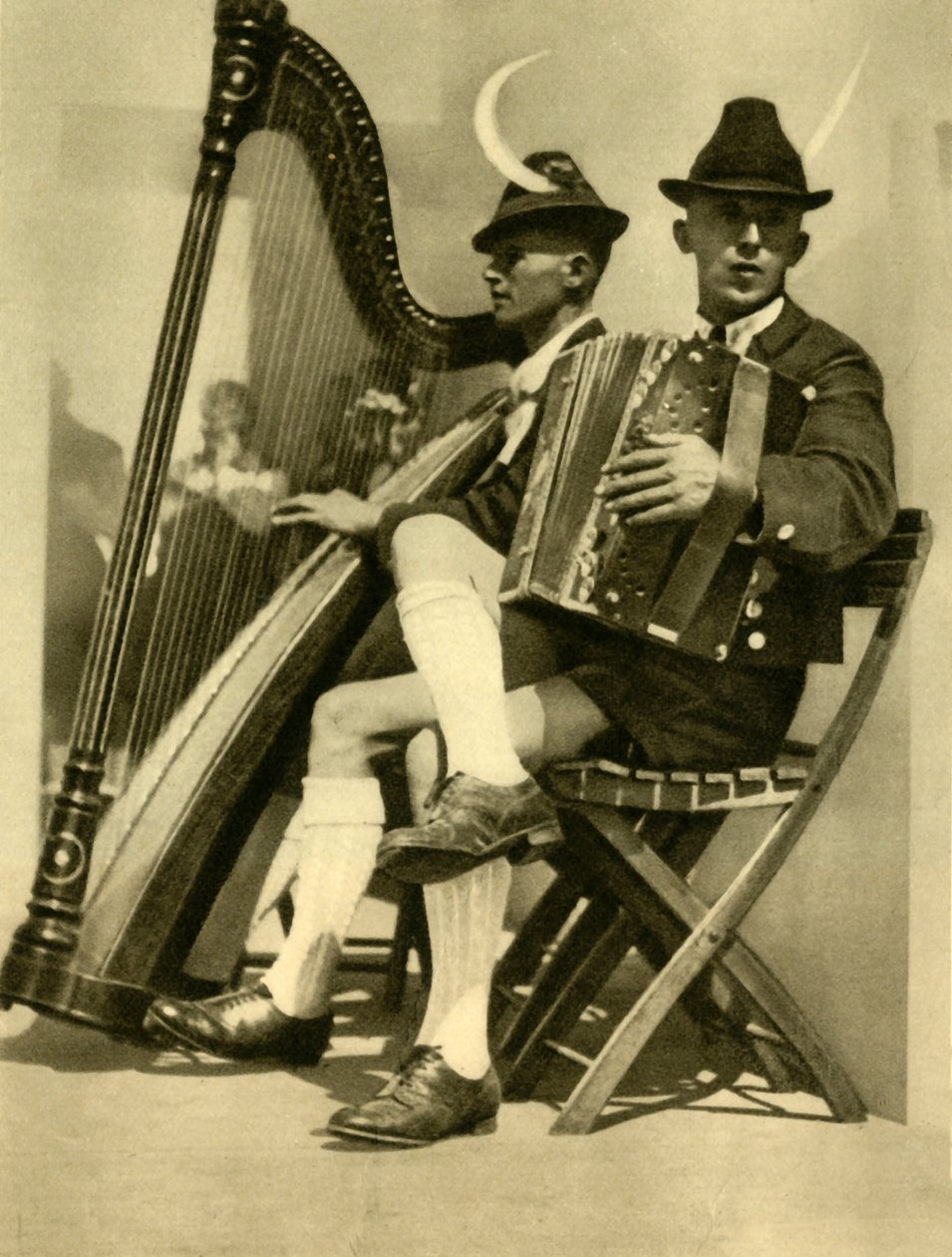 音乐家，蒂罗尔州，奥地利，c1935年。 作者 不明