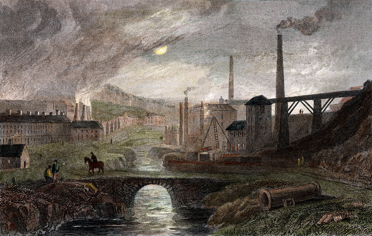 Nant-y-Glow铁工厂，威尔士蒙茅斯郡，c1780，c1830 作者 不明