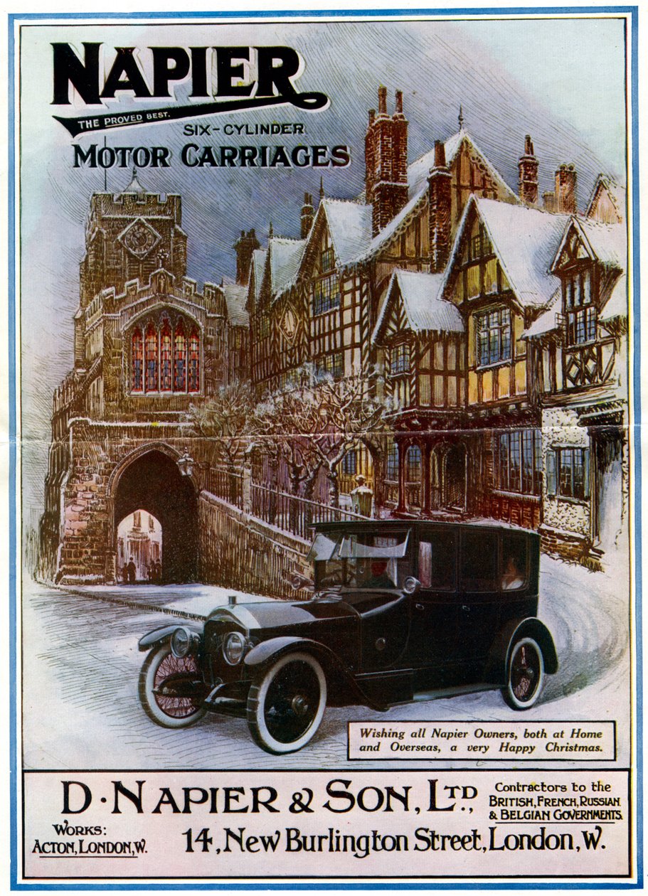纳皮尔（Napier），六个汽缸小车，1917年 作者 不明