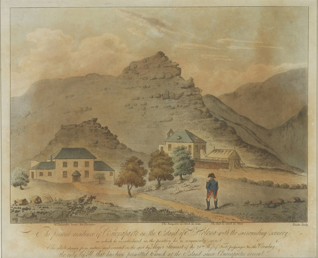 拿破仑·波拿巴在圣海伦娜岛上，1816年 作者 不明