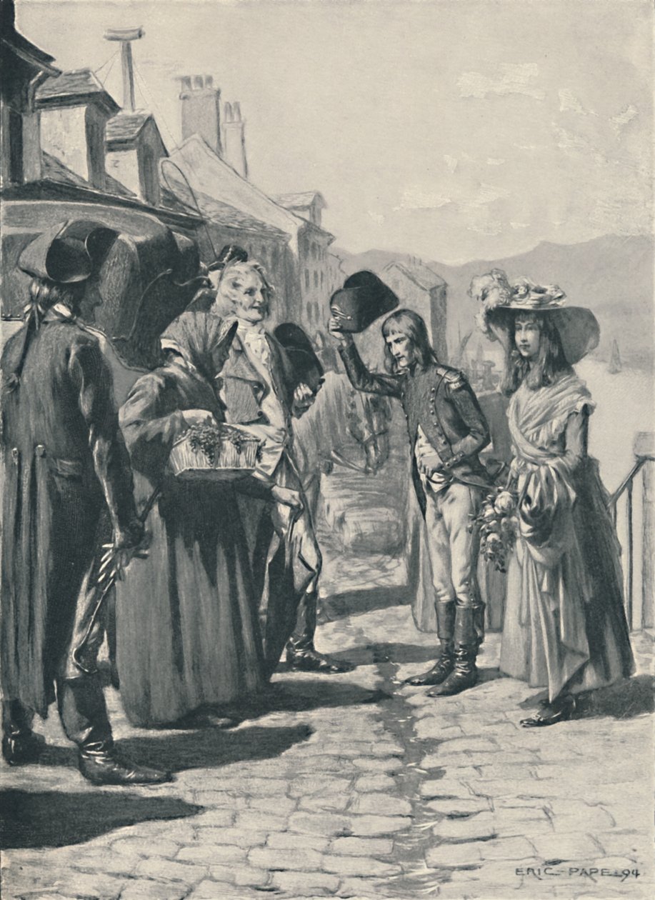 拿破仑与姐姐伊丽莎（Elisa）前往科西嘉岛的路上，1894年，1896年 作者 不明