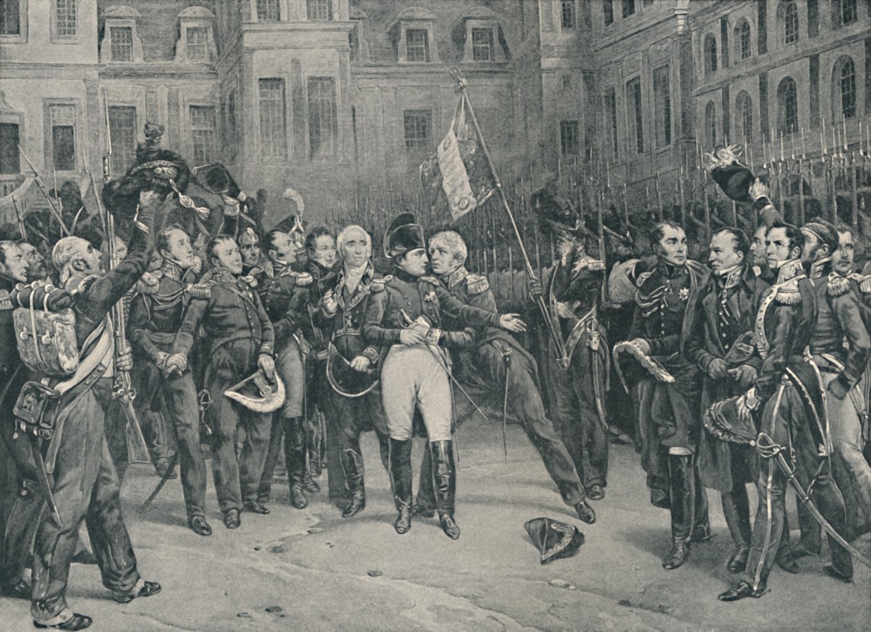 拿破仑告别枫丹白露的皇家卫队，1814年4月20日，1896年 作者 不明