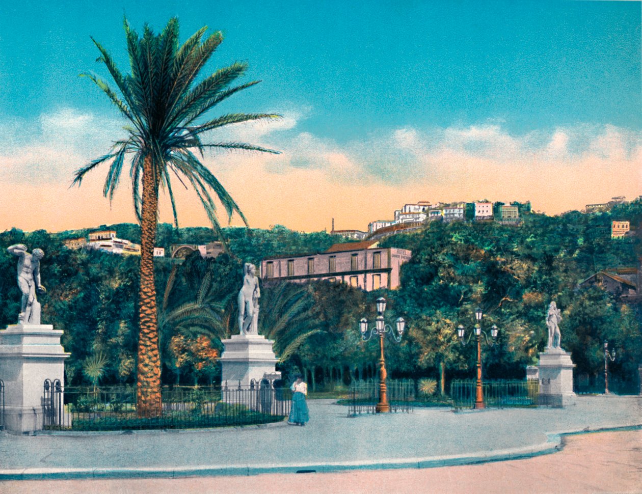 那不勒斯-Villa Comunale入口，约建于1900年。 作者 不明