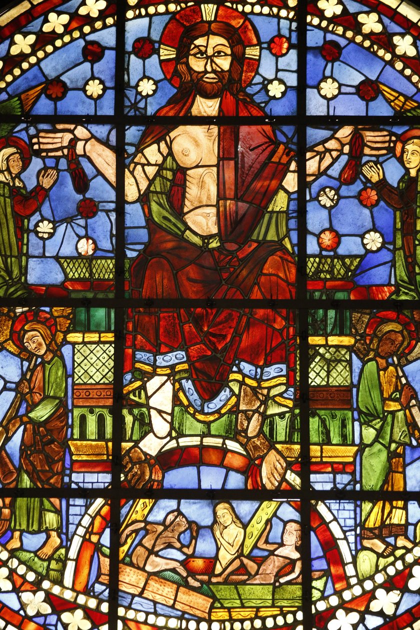 National Museum of French monuments. Ancient church of the Cordeliers, Chateauroux. Stained glass window of the Last Judgement, Paris, France 作者 不明