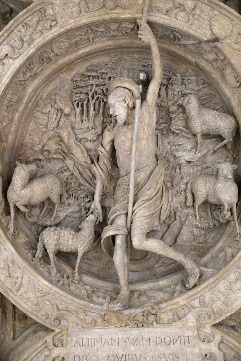 National Museum of French monuments. Ark of the Gros Horloge door. The good shepherd. Cast, Paris, France 作者 不明