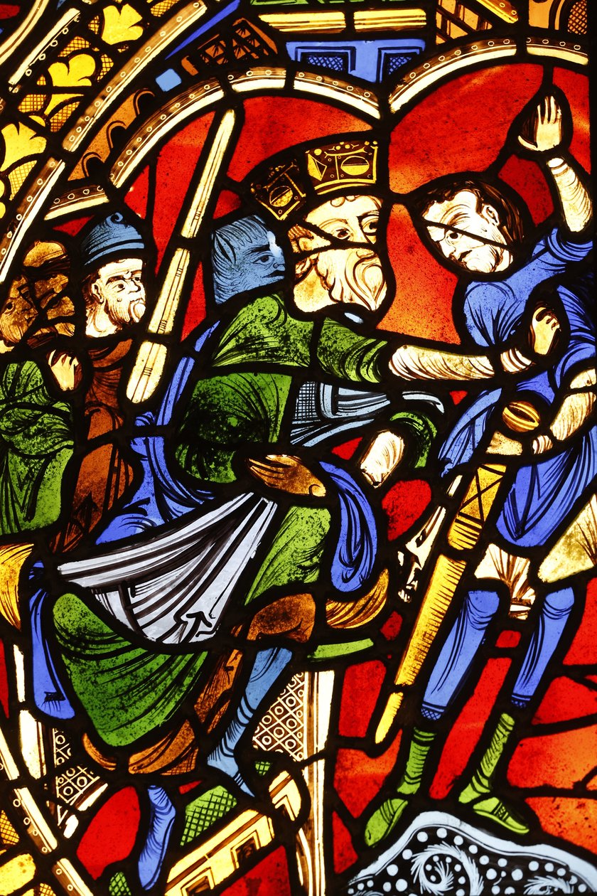 National Museum of French monuments. Saint Pierre cathedral. Stained glass window. The condamnation of Saint Paul, Paris, France 作者 不明