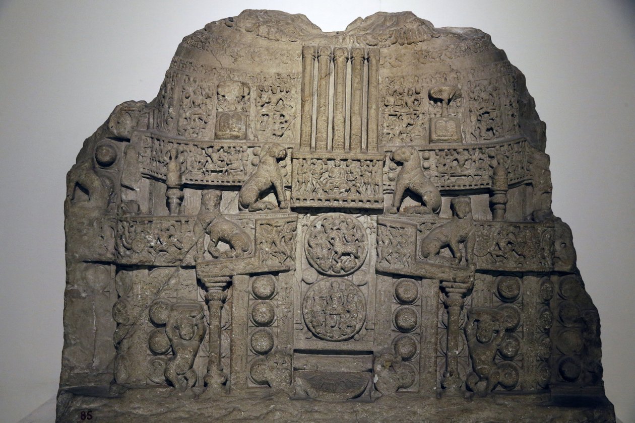 National museum of India, Delhi. Amaravathi stupa illustration. Casing slab. Satavahana 作者 不明
