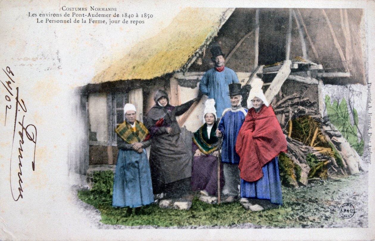 1902年，诺曼底，庞德·奥德默的原住民服饰 作者 不明