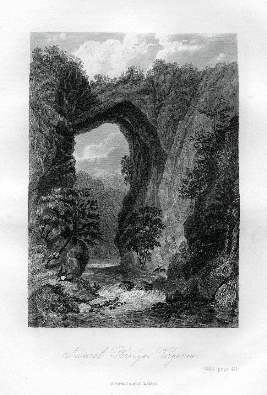 天然桥，美国弗吉尼亚州，1855年 作者 不明