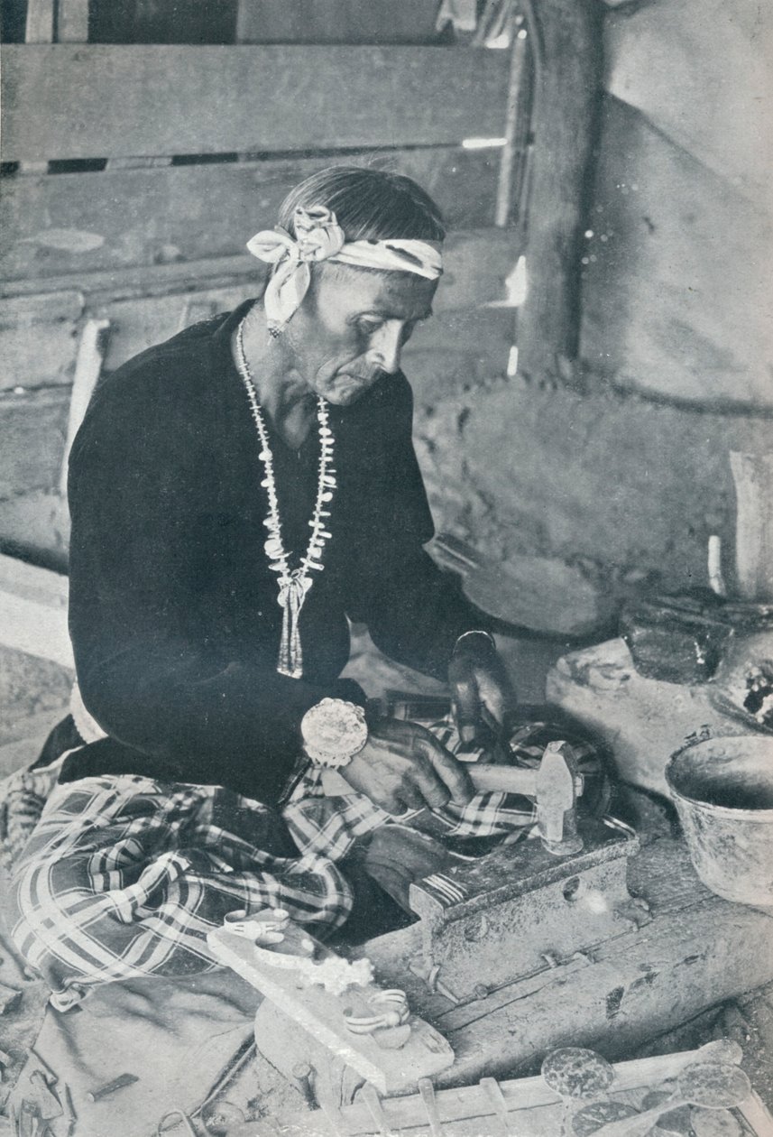 纳瓦霍银绿松石首饰，1931年 作者 不明