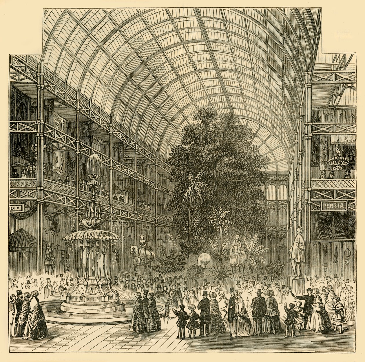 1851年大展览的教堂中殿，建于1876年。 作者 不明