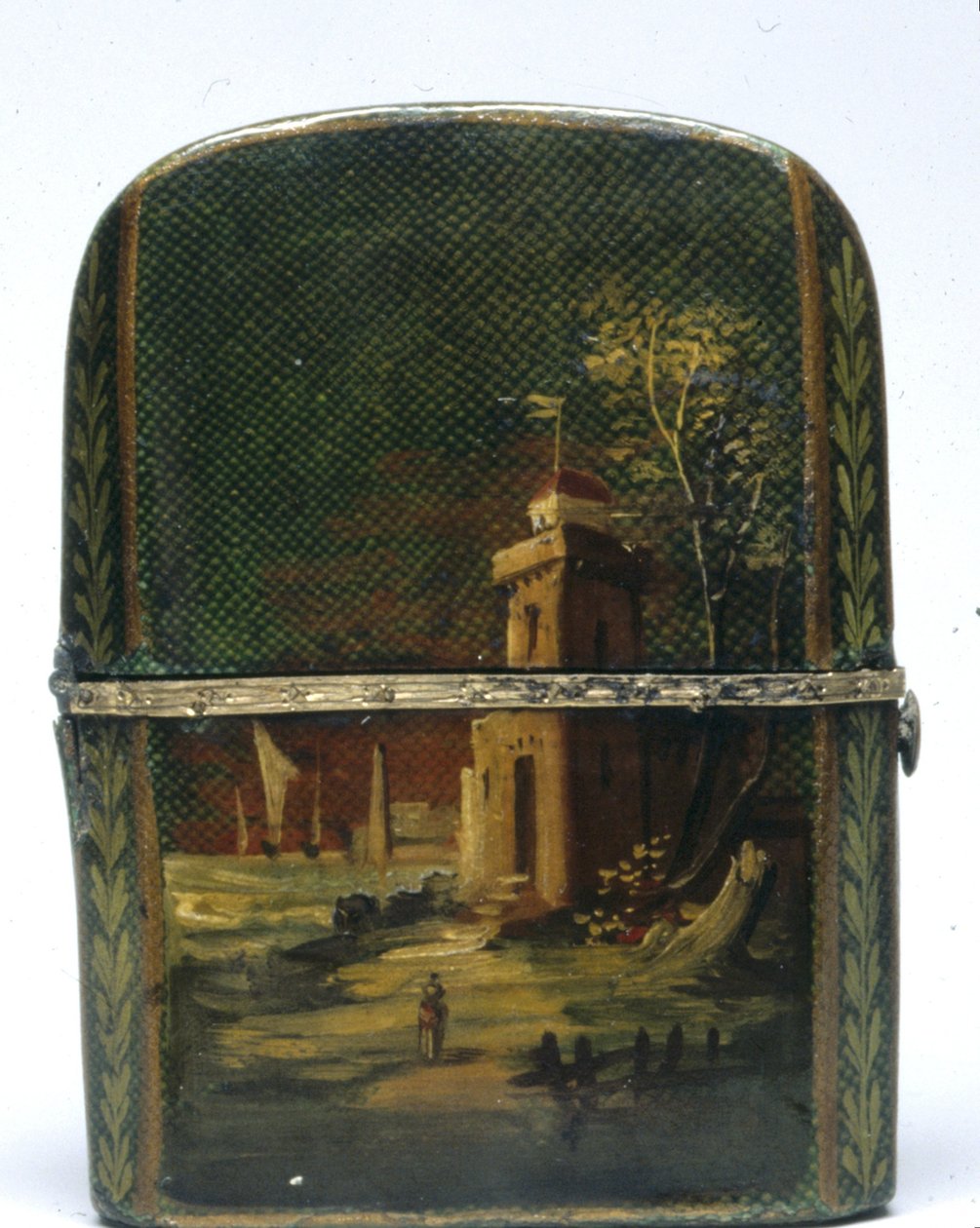 1800年代初期，带有香水瓶的Necessaire。 作者 不明