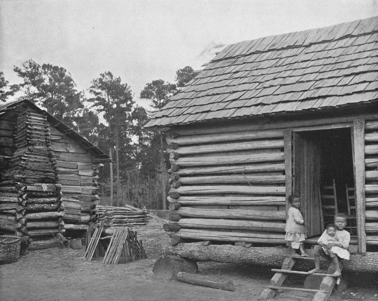 Negro Log Huts，美国乔治亚州托马斯维尔，c1900年。 作者 不明