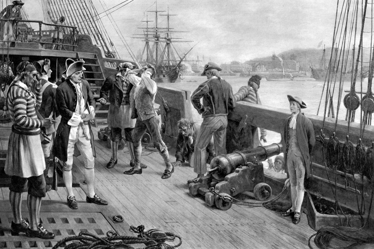 纳尔逊海军的第一个立足点，查塔姆，1771年 作者 不明