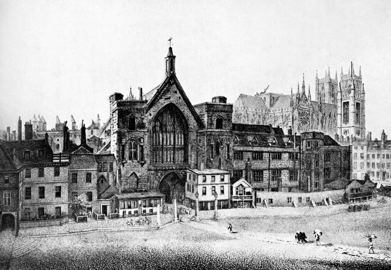 威斯敏斯特新宫院，建于18世纪，c1905年 作者 不明