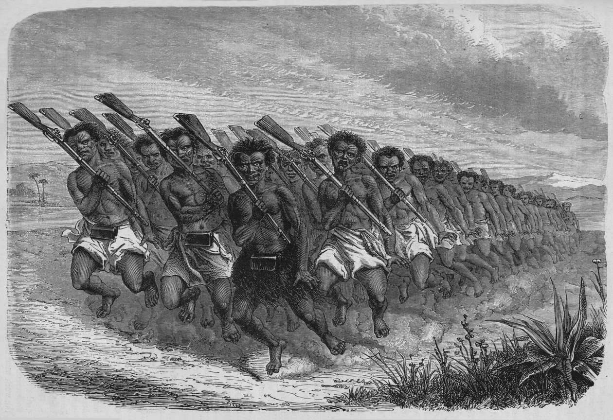 新西兰战争舞蹈，c1880 作者 不明