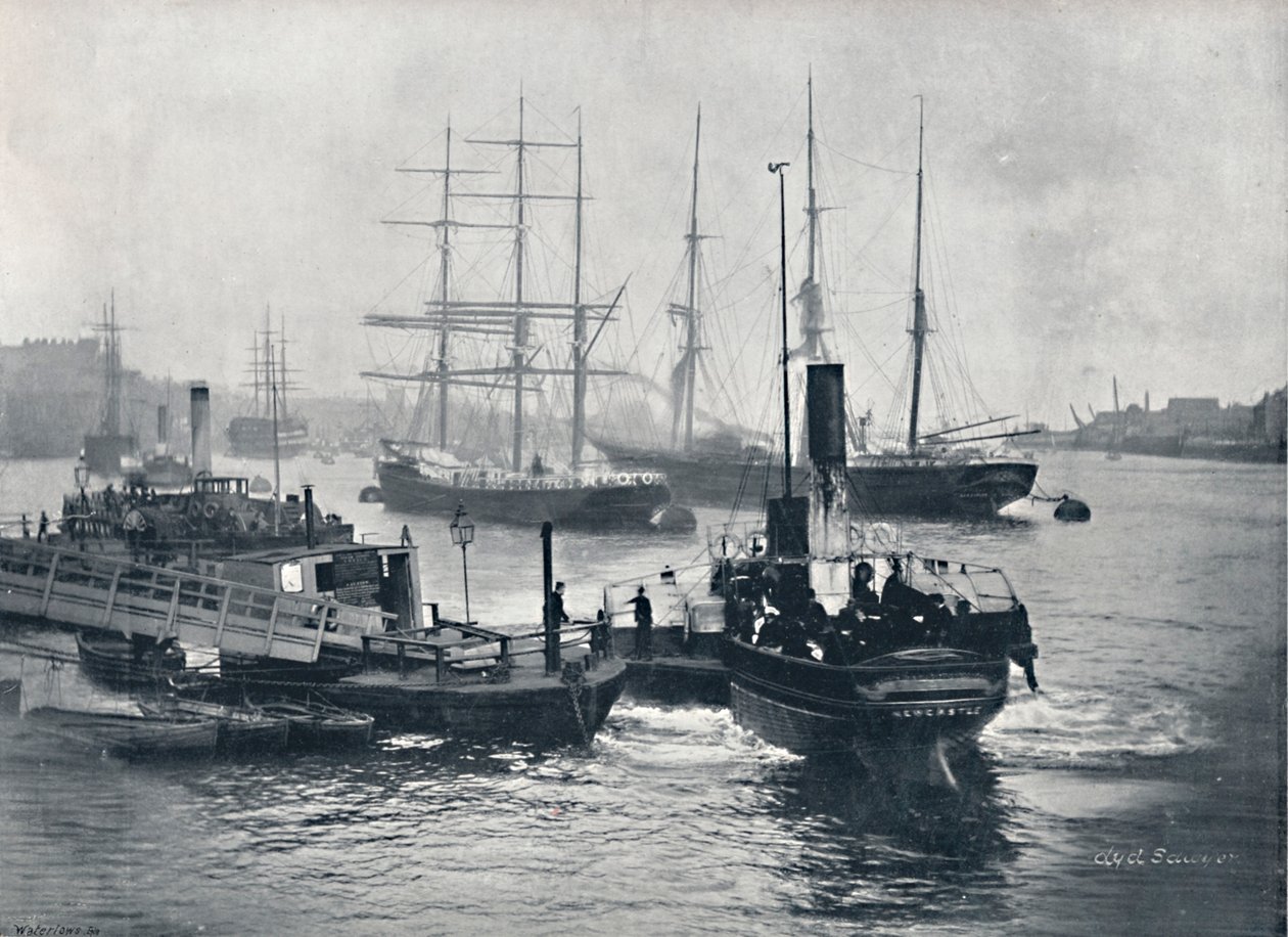 泰恩河畔纽卡斯尔-泰恩河景观，1895年 作者 不明