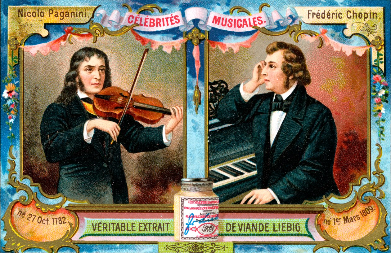 尼古洛·帕格尼尼（Nicolo Paganini）和弗雷德里克·肖邦（Frederic Chopin），c1900 作者 不明