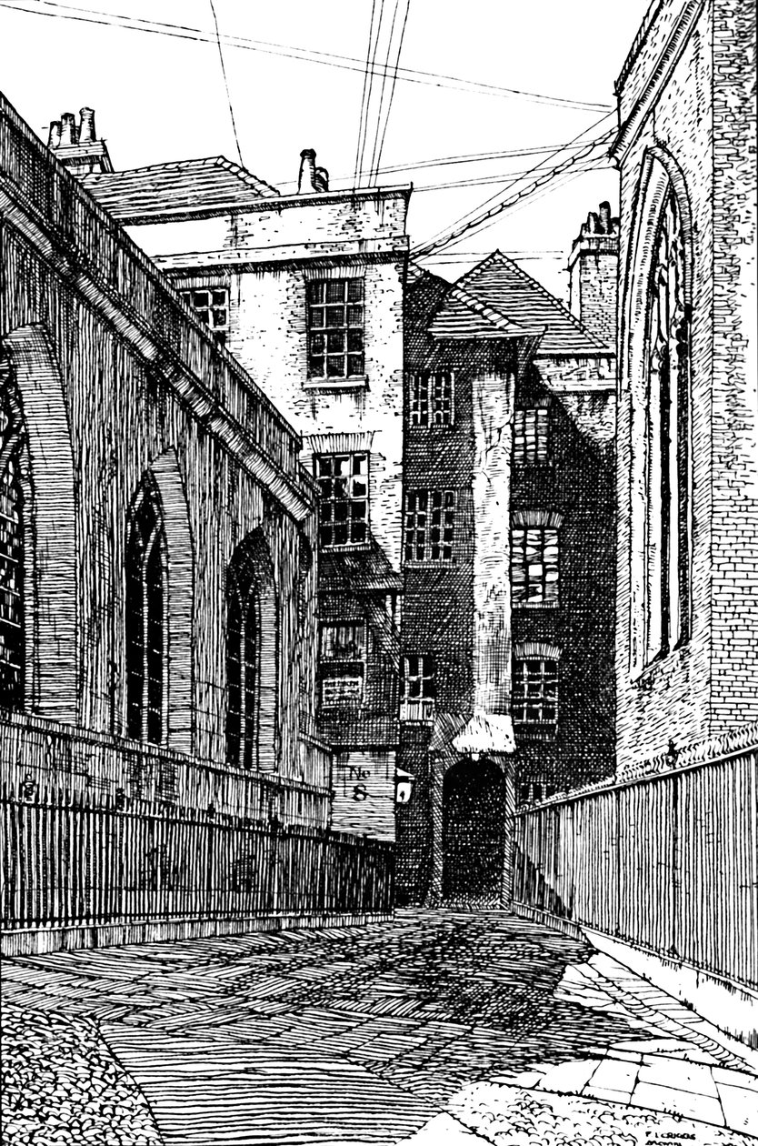 8号Cliffords Inn和左厅，1903年 作者 不明