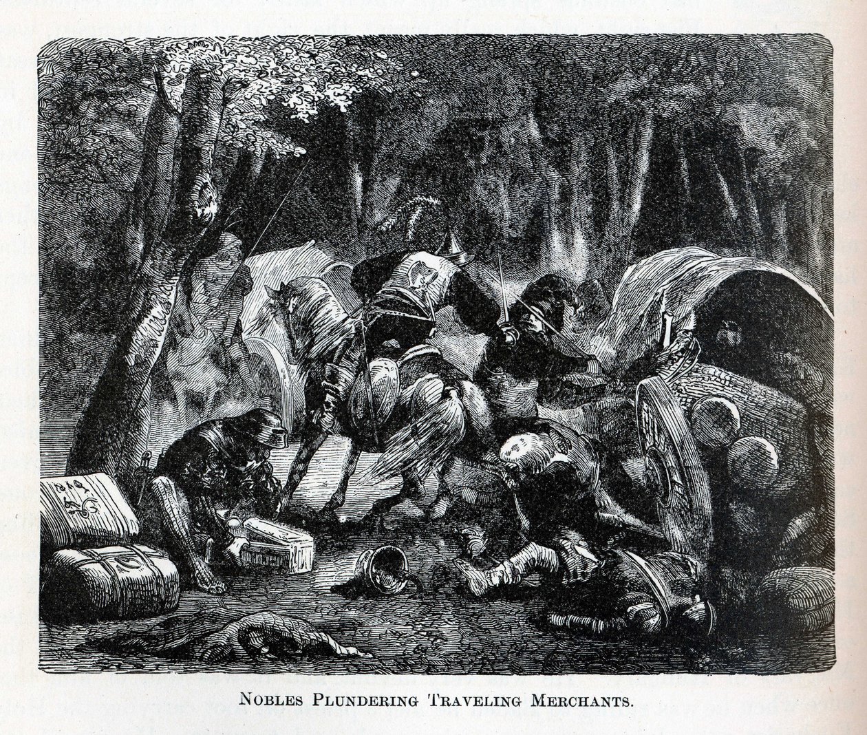 贵族掠夺旅行商人，1882年 作者 不明