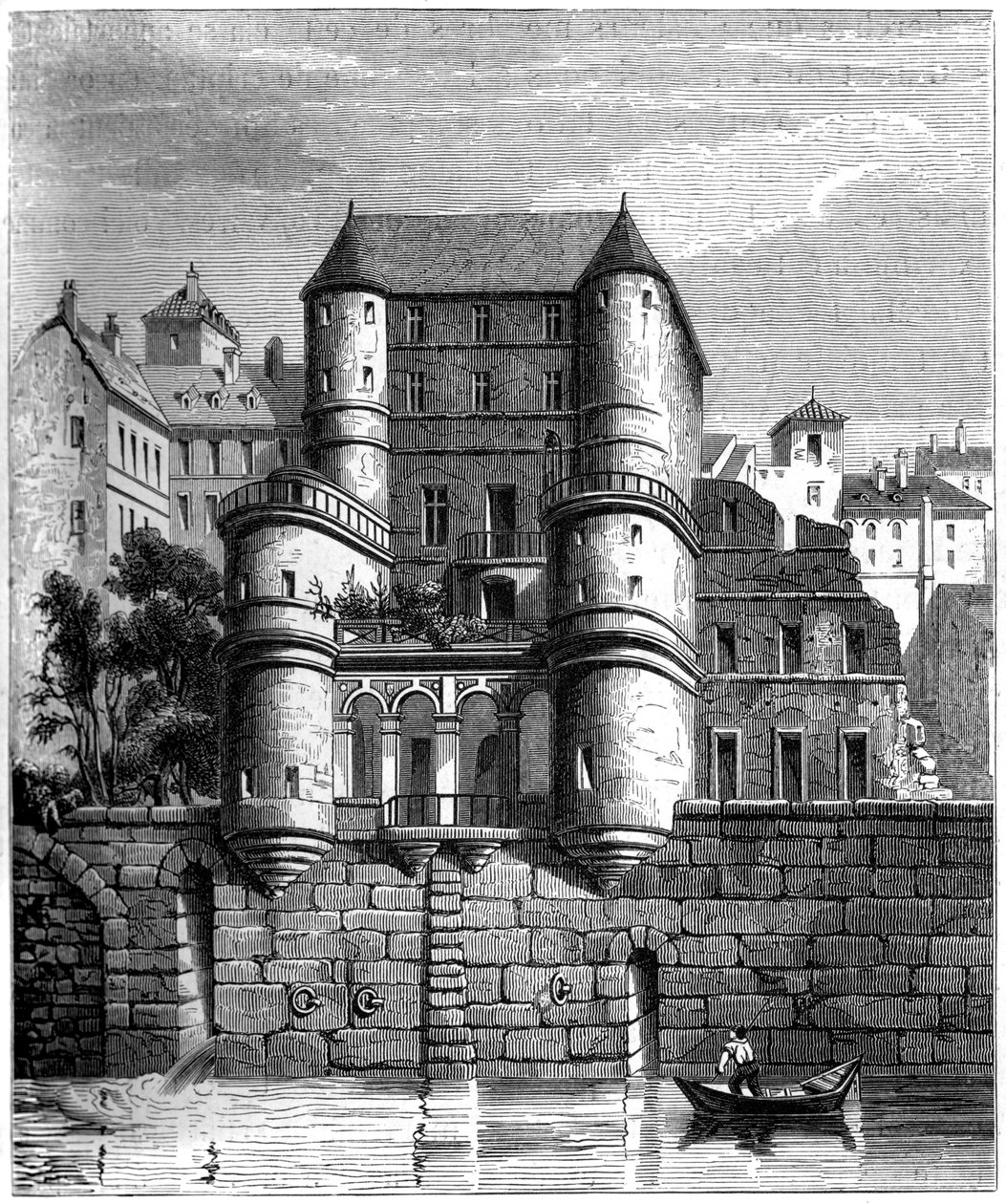 巴黎德乌尔辛斯酒店（Hotel des Ursins）的北前，约于17世纪（1849年） 作者 不明
