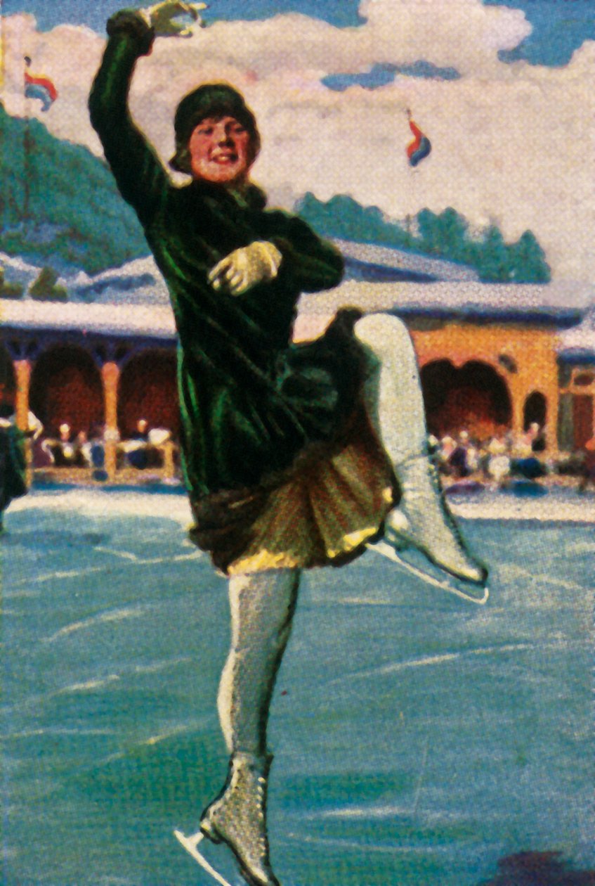 挪威花样滑冰运动员和电影明星桑娅·海妮（Sonja Henie），1928年。 作者 不明