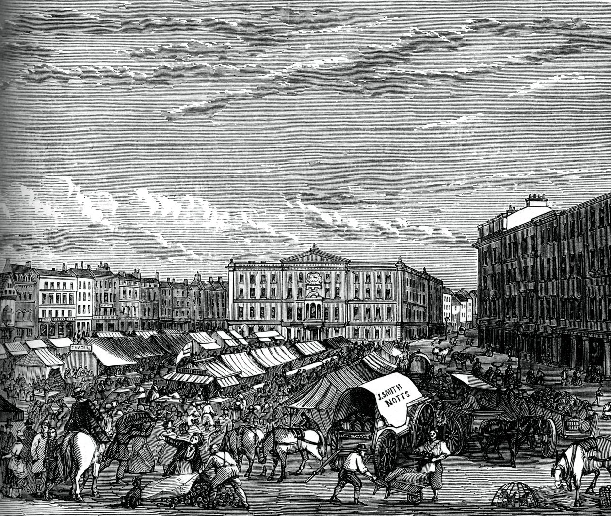 诺丁汉市场，c1880 作者 不明