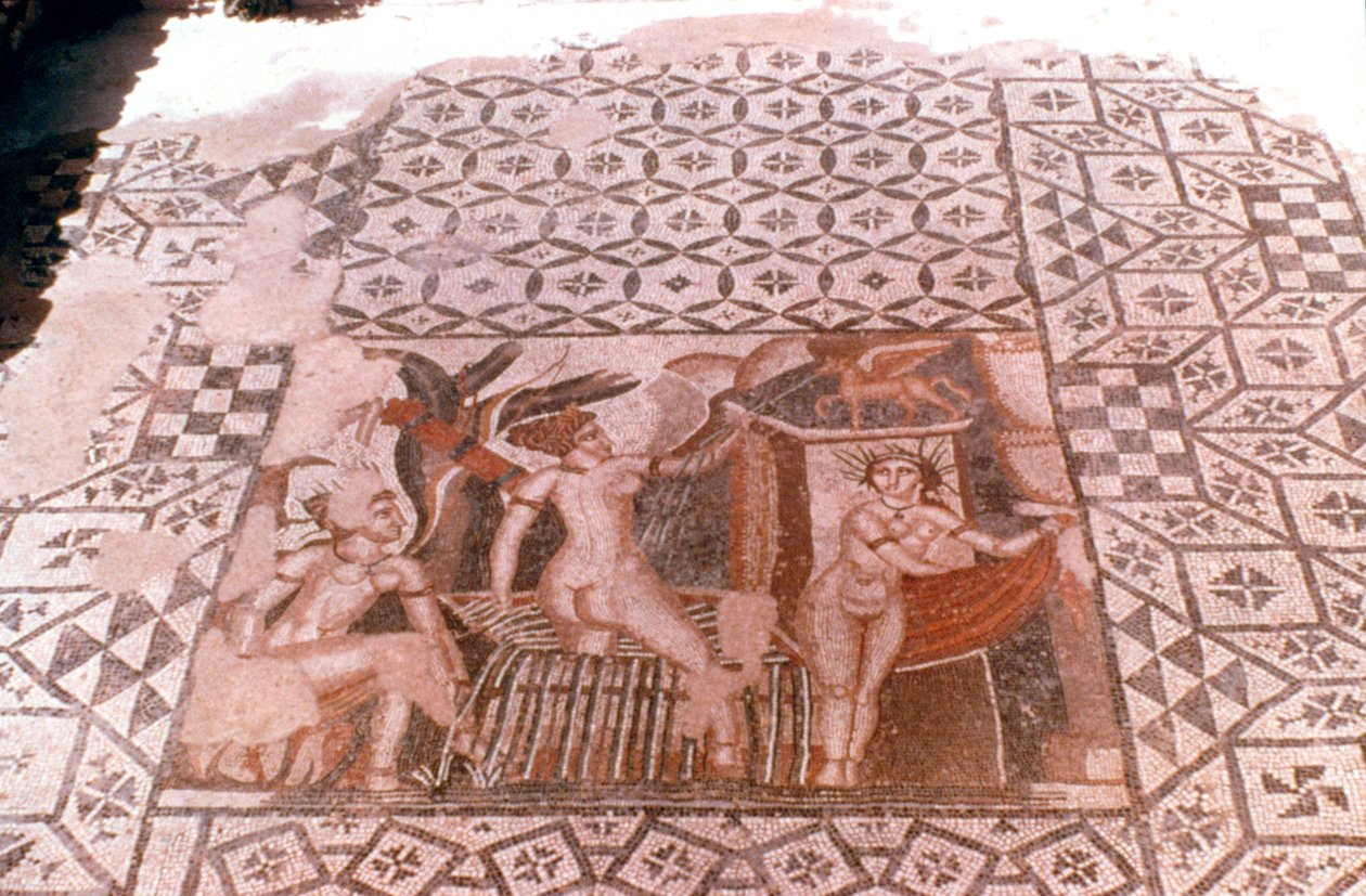 若虫，罗马马赛克，Volubilis，摩洛哥 作者 不明