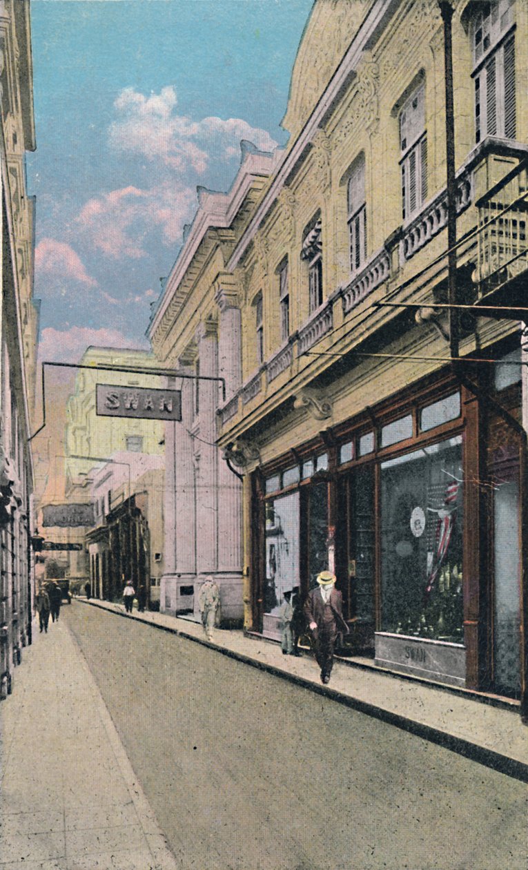 古巴哈瓦那奥比斯波街（Obispo Street），建于1910年。 作者 不明