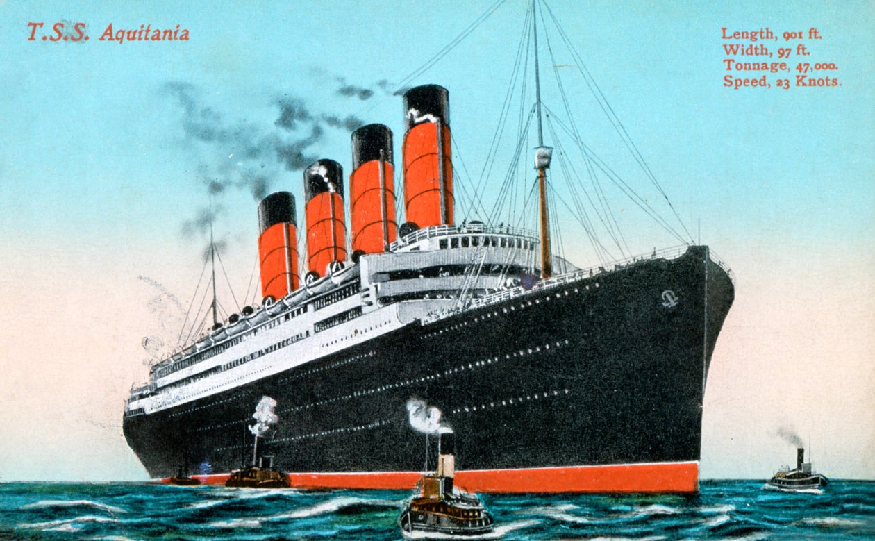 远洋客轮RMS Aquitania，20世纪 作者 不明