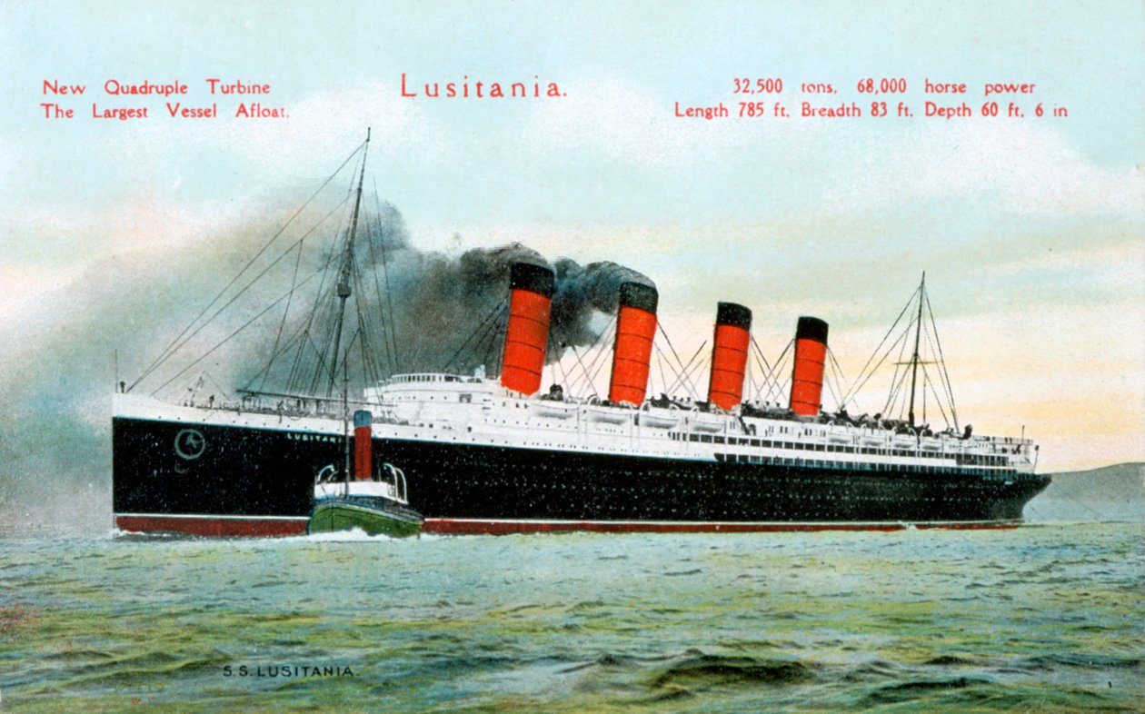 远洋客轮RMS Lusitania，20世纪 作者 不明