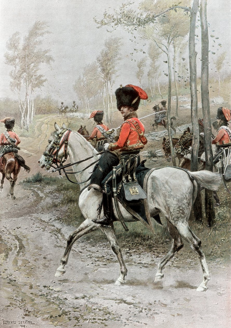 轻骑兵军官，1889年 作者 不明