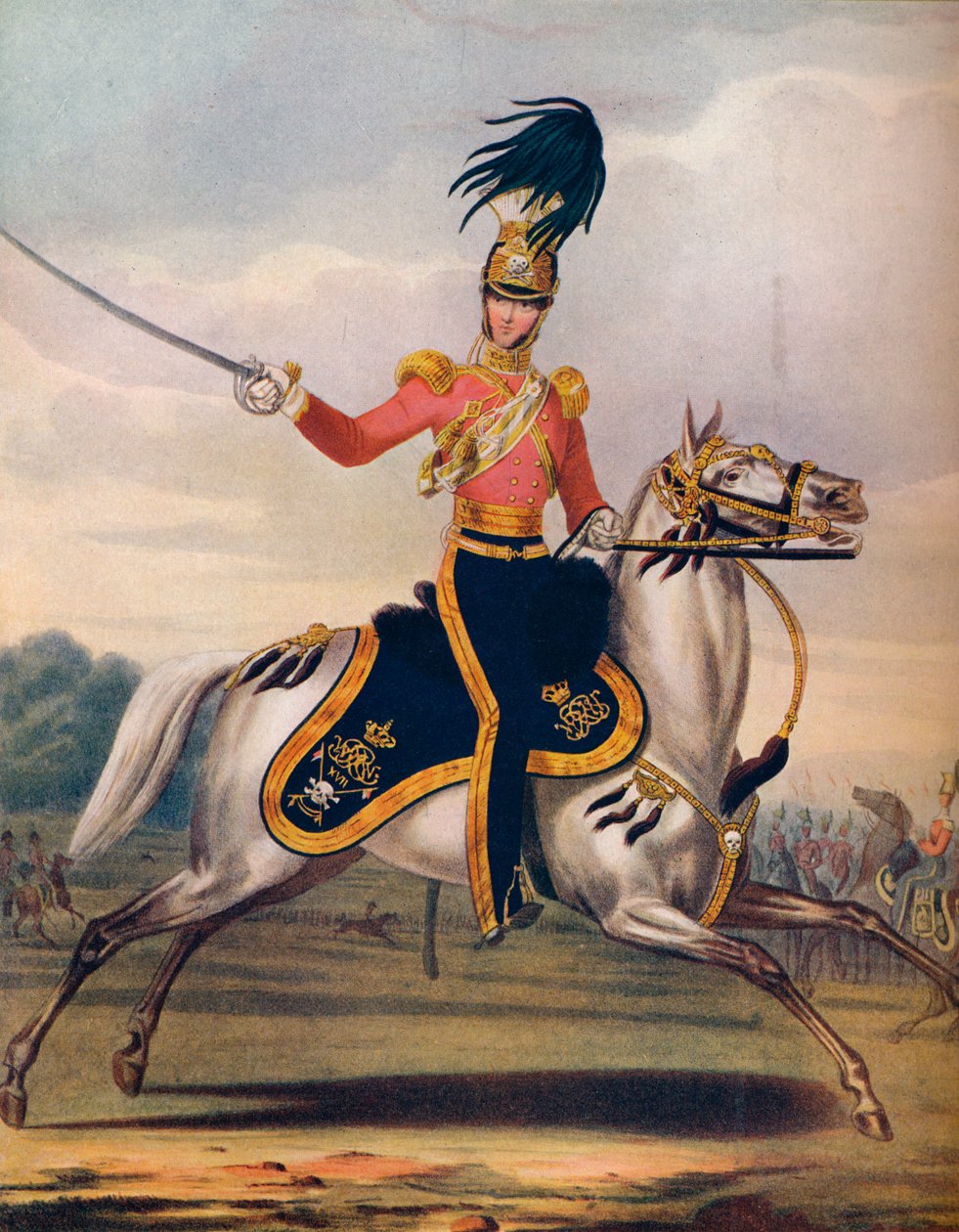 第17持枪骑兵军官，c1833年。 1914年 作者 不明