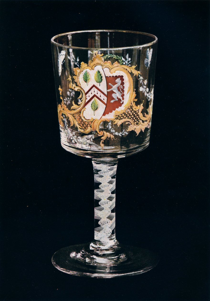 古英语玻璃酒杯，c1775 作者 不明