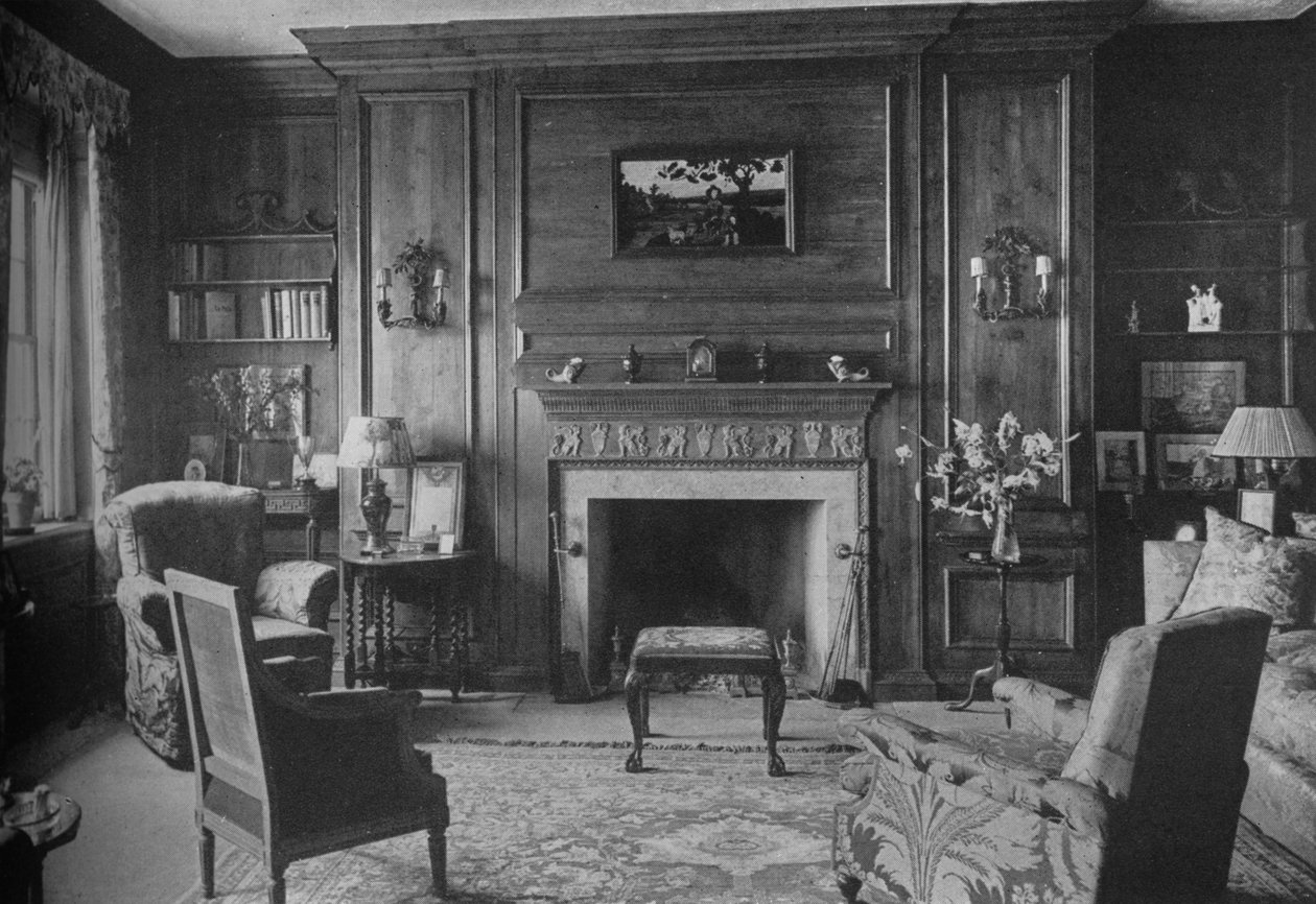1924年，纽约市安妮·摩根小姐的房子，摩根小姐办公室中的旧乔治亚风格镶板 作者 不明