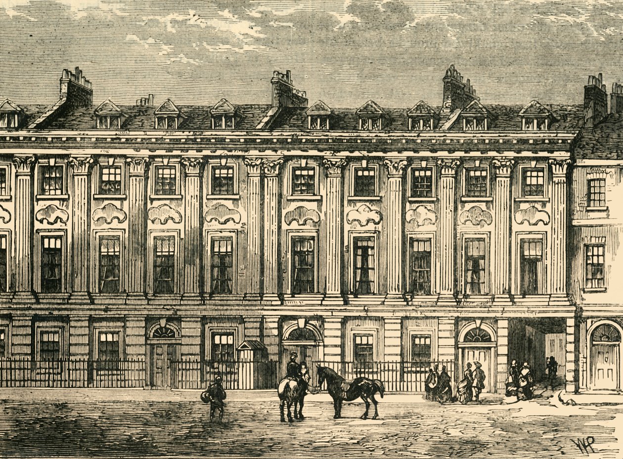 1881年，南侧Great Queen Street的老房子。 作者 不明