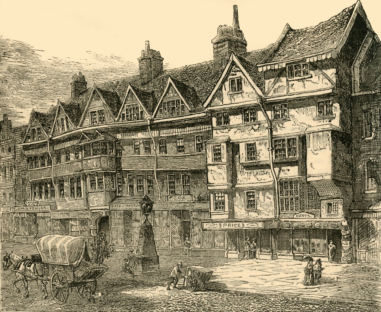 霍尔本在中排附近的老房子，c1872。 作者 不明