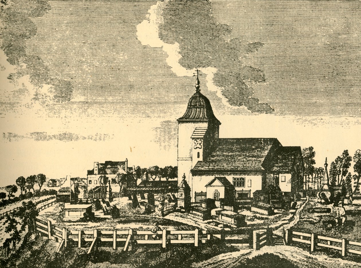 1925年，老圣潘克拉斯墓地（c1780）。 作者 不明