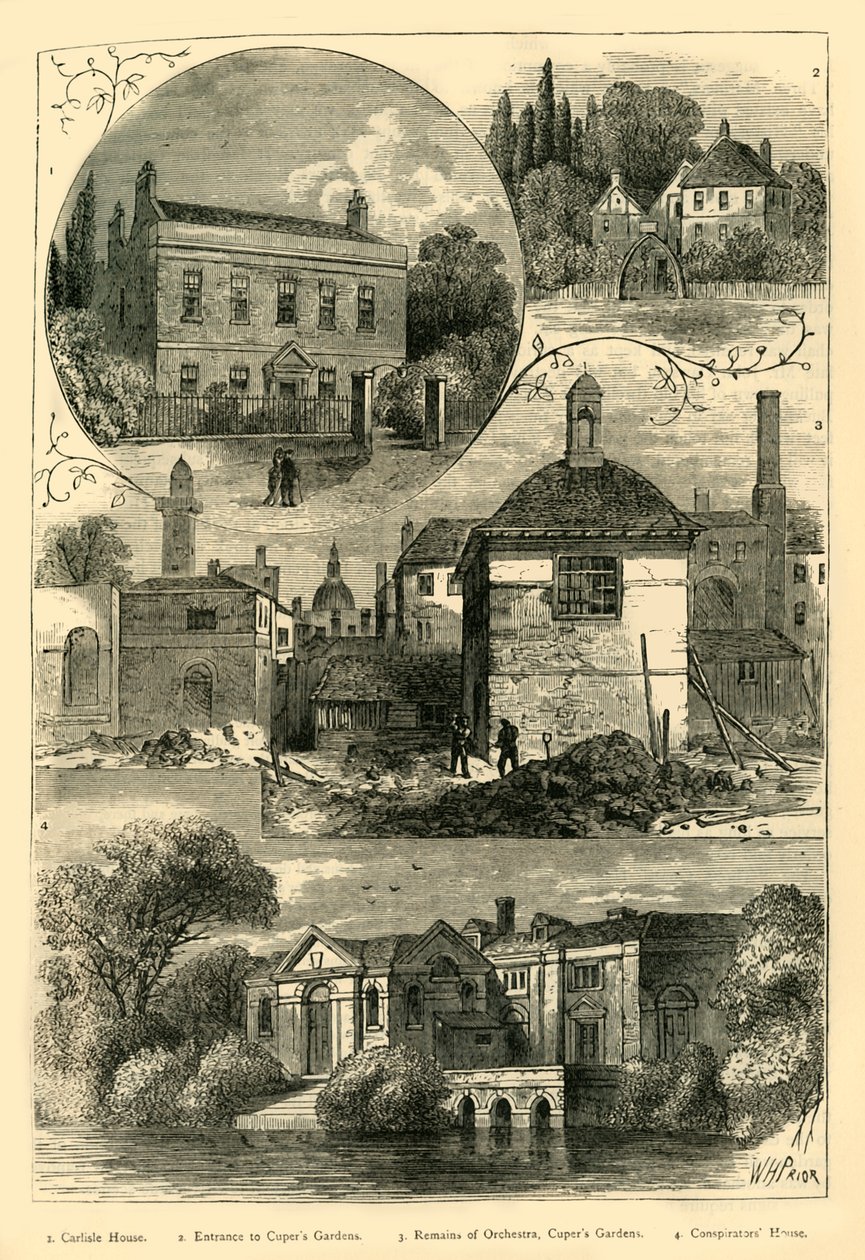兰贝斯（Lambeth）的旧景，c1878年。 作者 不明