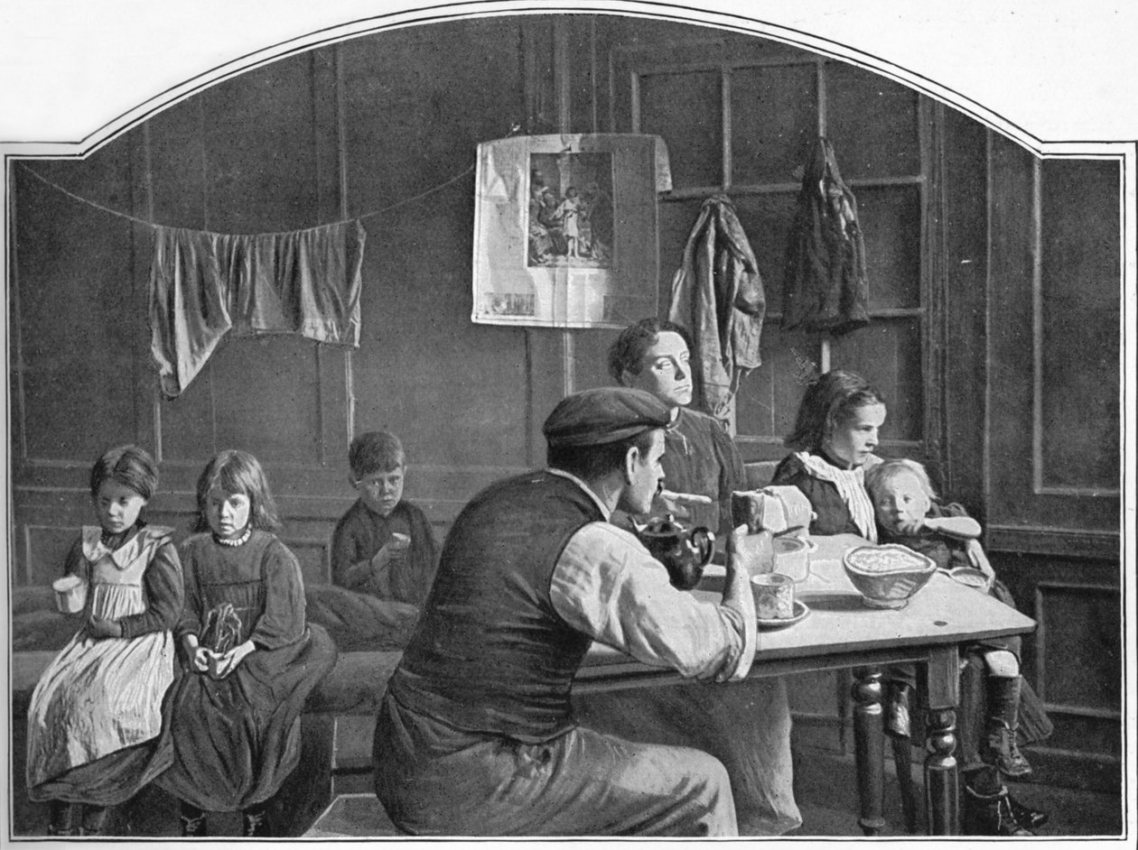 伦敦Slumland的旧房间，摄于1900年1901年 作者 不明