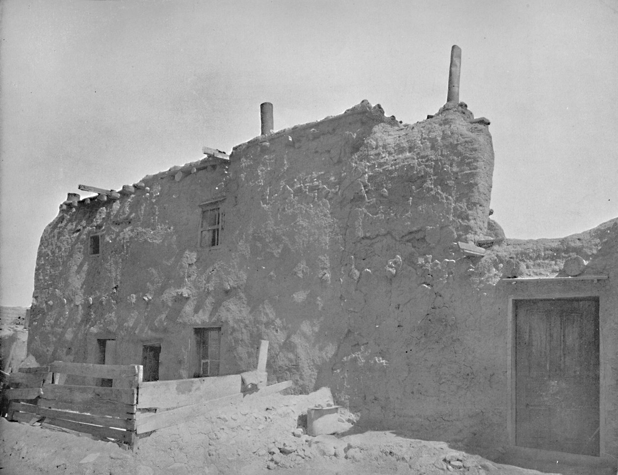 美国最古老的房子，新墨西哥州圣达菲，建于1897年。 作者 不明