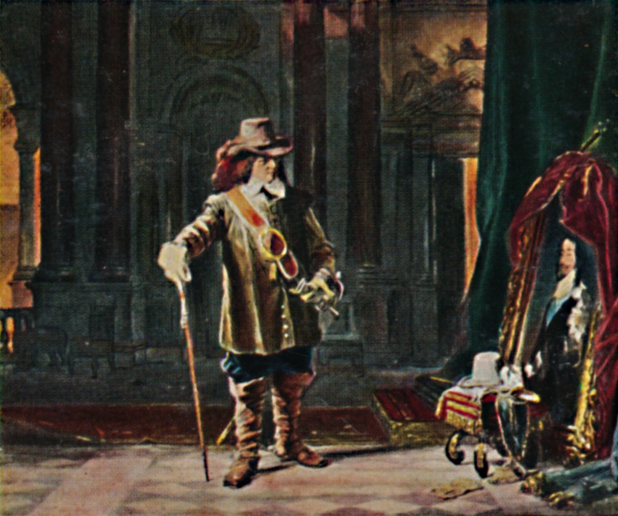 奥利弗·克伦威尔（Oliver Cromwell）1599-1658。 -1934年施拉德（Schrader）绘画。 作者 不明