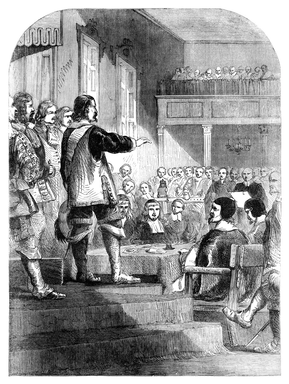 奥利弗·克伦威尔（Oliver Cromwell）1599-1658拒绝接受王冠，C1902 作者 不明