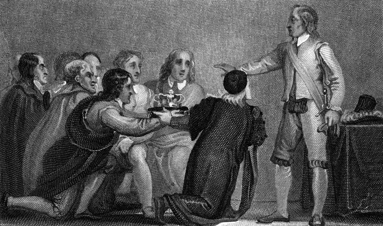 奥利弗·克伦威尔（Oliver Cromwell）拒绝冠冕，1650年代 作者 不明